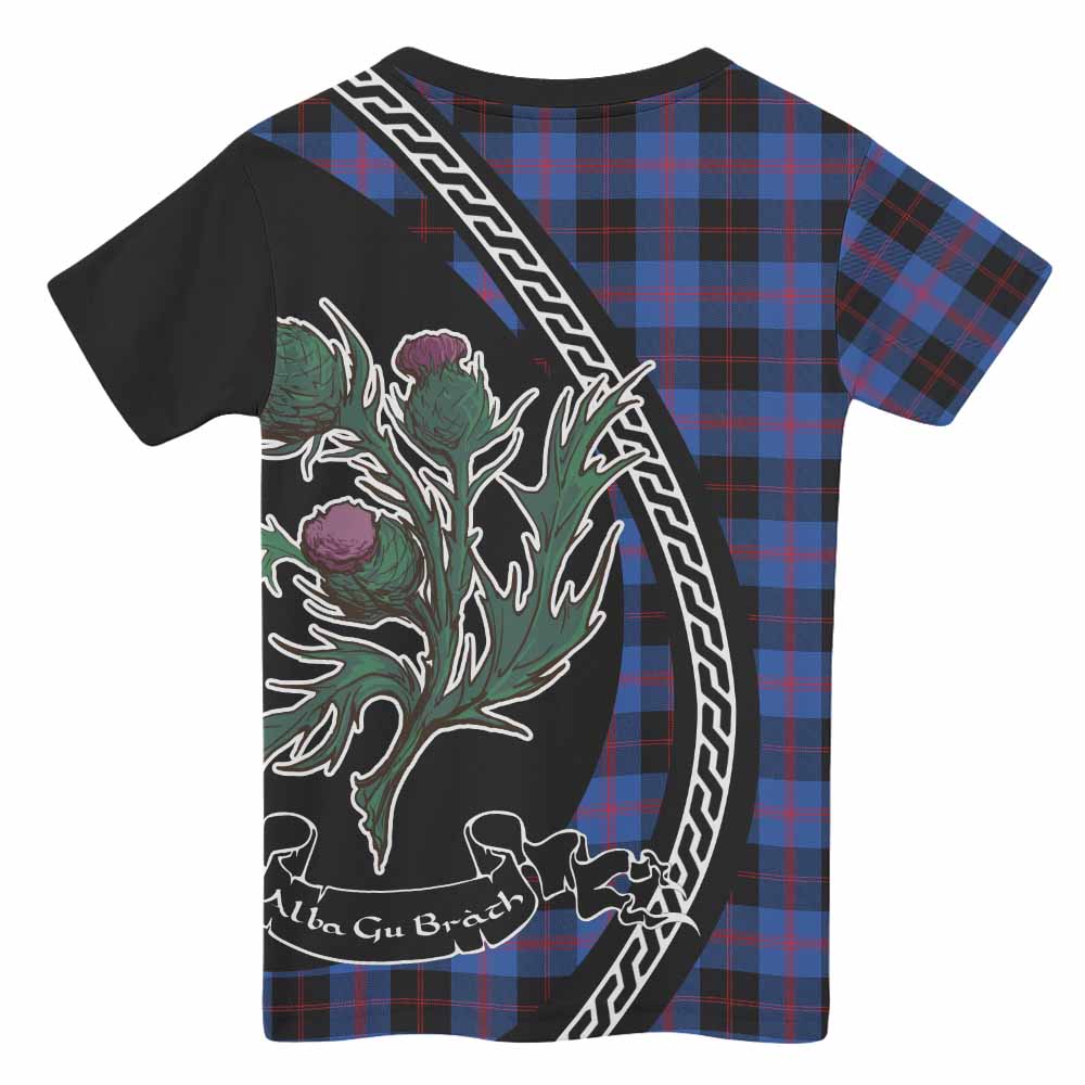 Maule Family Crest Tartan Kid T-shirt Alba Thistle Inspired - Tartan Vibes Clothing