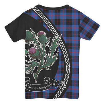 Maule Family Crest Tartan Kid T-shirt Alba Thistle Inspired - Tartan Vibes Clothing