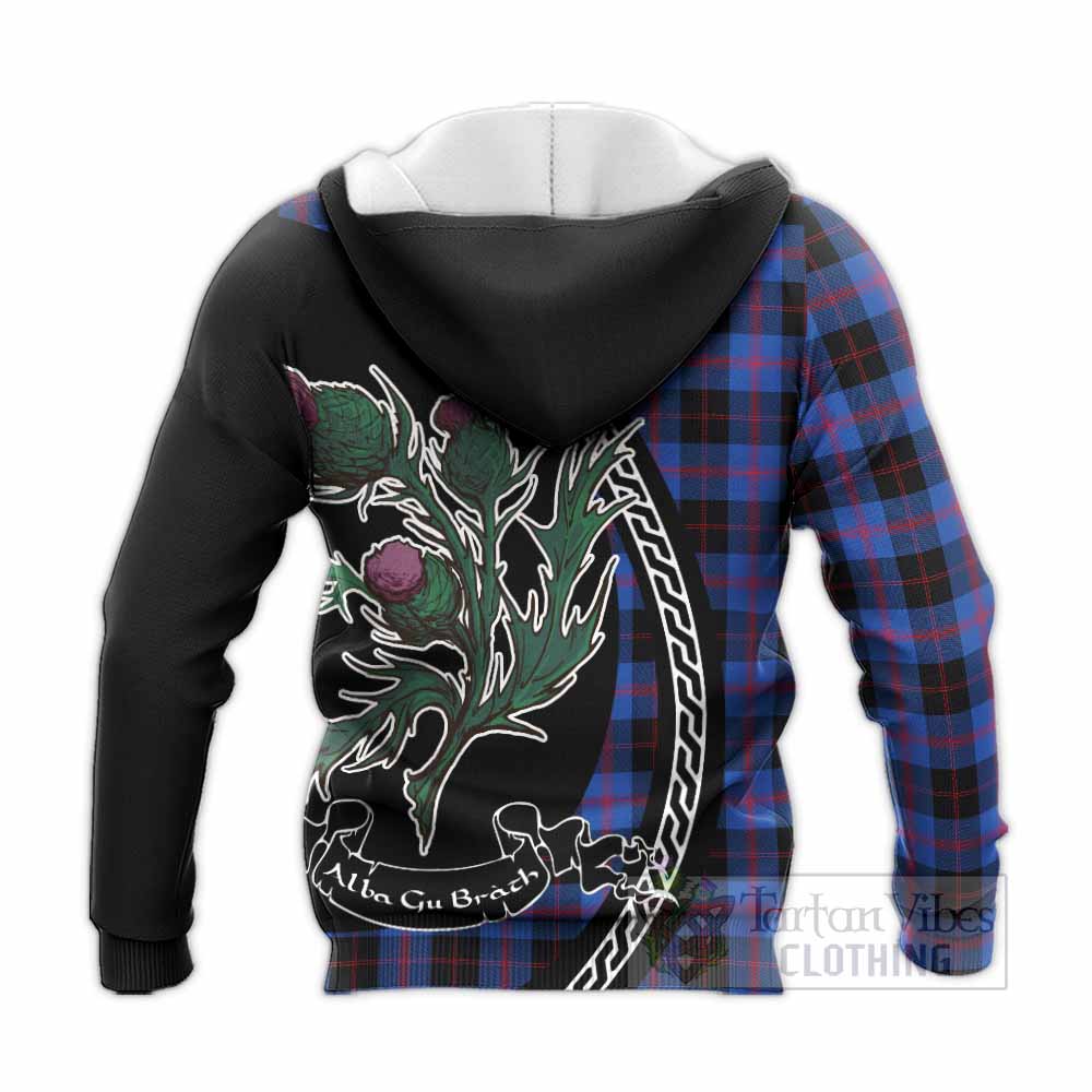Maule Family Crest Tartan Knitted Hoodie Alba Thistle Inspired - Tartan Vibes Clothing