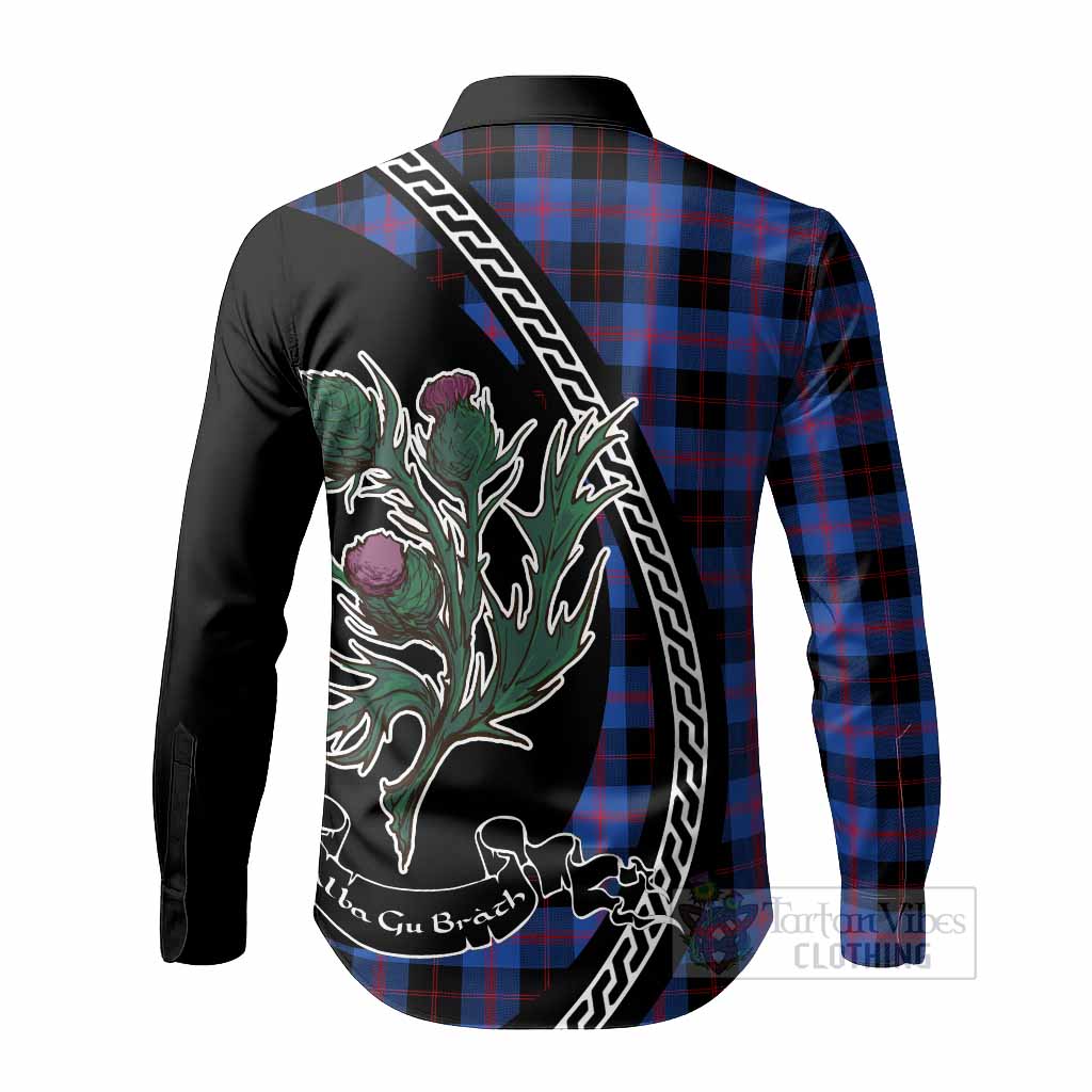 Maule Family Crest Tartan Long Sleeve Button Shirts Alba Thistle Inspired - Tartan Vibes Clothing