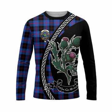 Maule Family Crest Tartan Long Sleeve T-Shirt Alba Thistle Inspired - Tartan Vibes Clothing