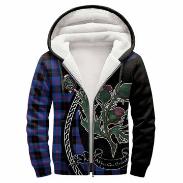 Maule Family Crest Tartan Sherpa Hoodie Alba Thistle Inspired
