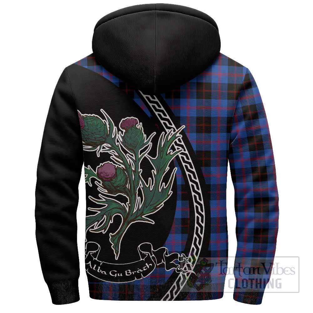 Maule Family Crest Tartan Sherpa Hoodie Alba Thistle Inspired - Tartan Vibes Clothing