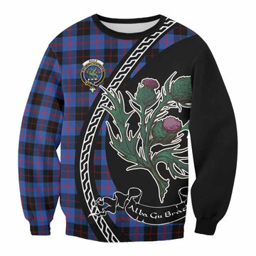 Maule Family Crest Tartan Sweatshirt Alba Thistle Inspired