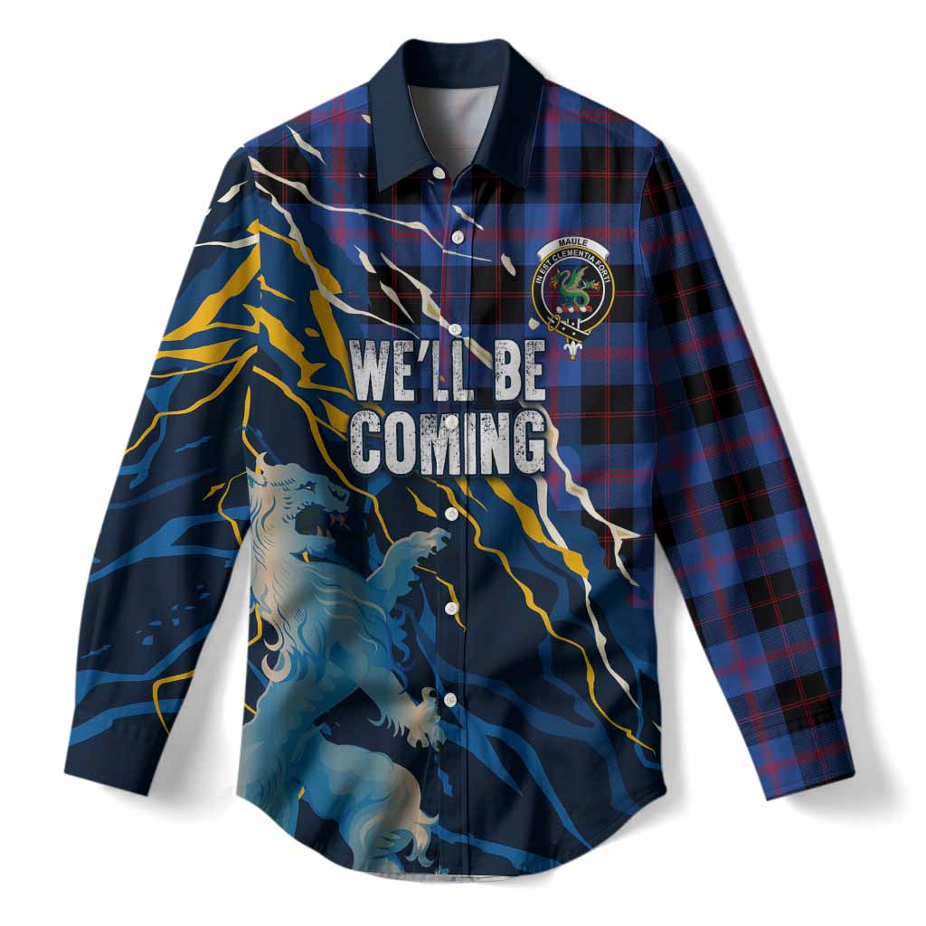 Maule Scotland Tartan Women Casual Shirt WC2026 Football - We'll Be Coming