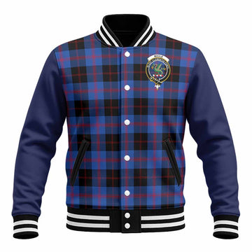 Maule Tartan Accent Baseball Jacket with Family Crest
