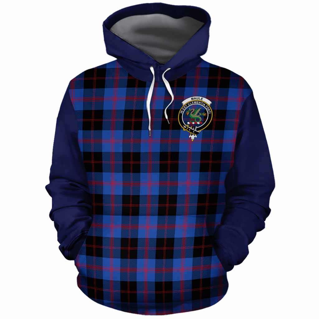 Maule Tartan Accent Cotton Hoodie with Family Crest