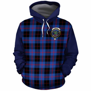Maule Tartan Accent Cotton Hoodie with Family Crest