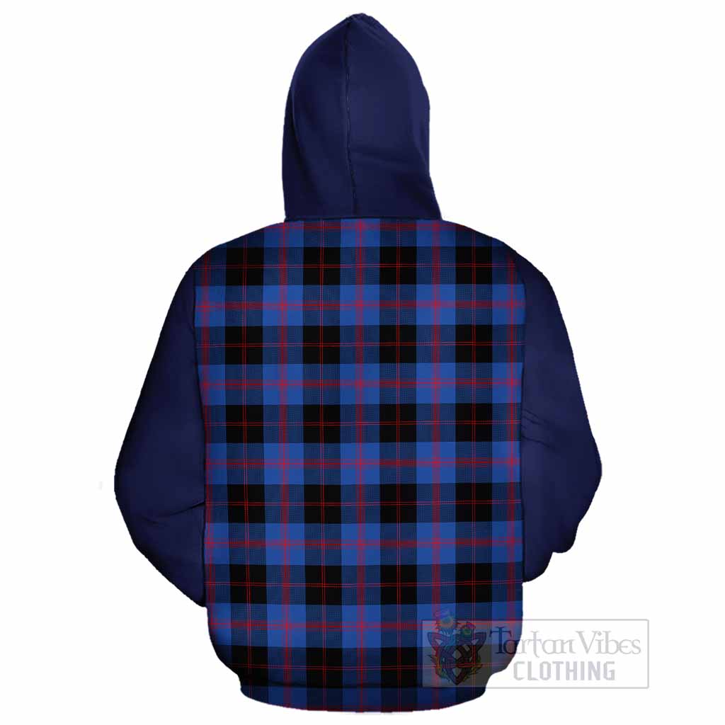 Maule Tartan Accent Cotton Hoodie with Family Crest