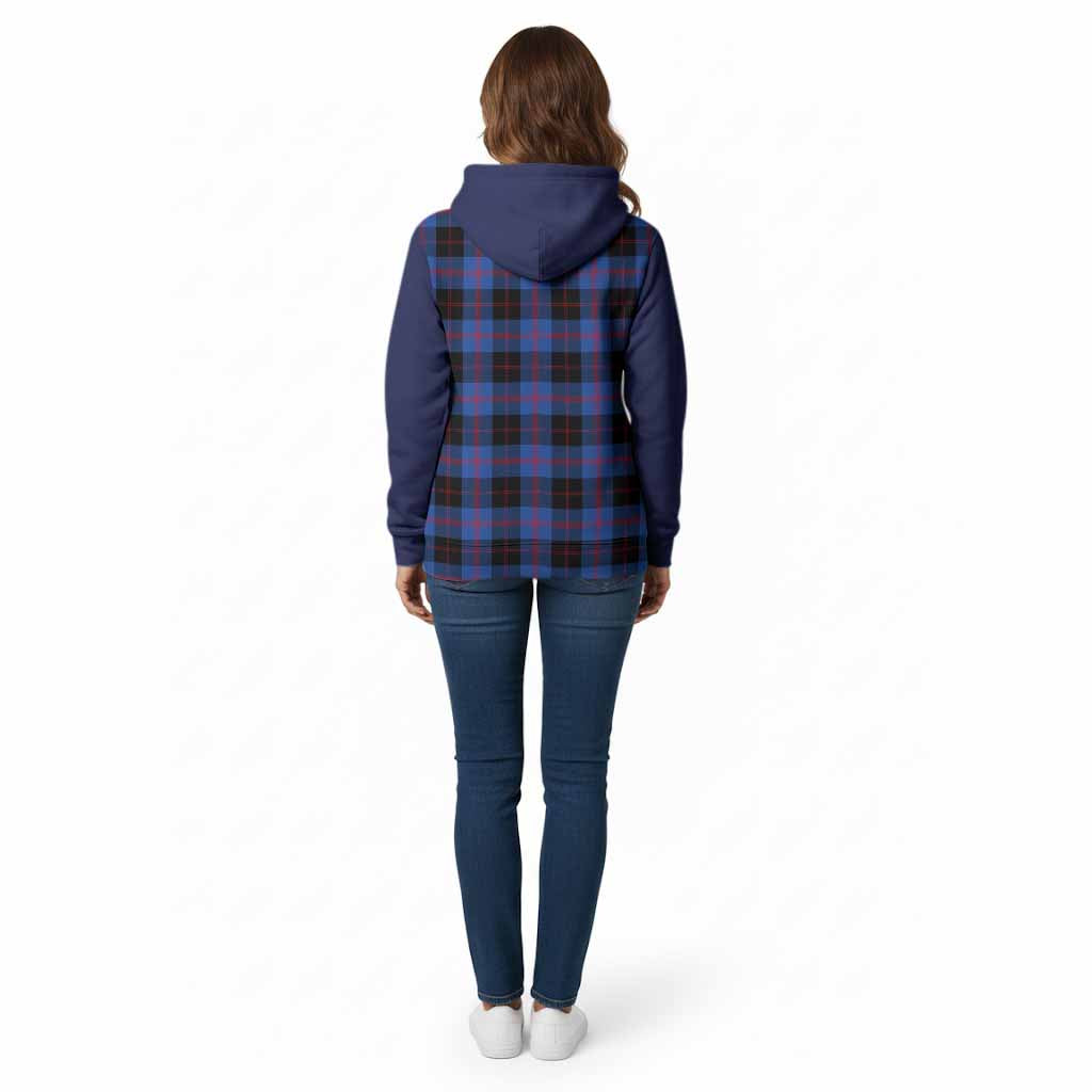 Maule Tartan Accent Cotton Hoodie with Family Crest