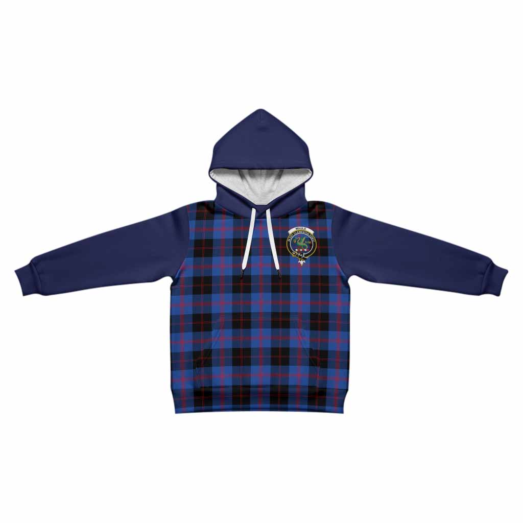 Maule Tartan Accent Kid Hoodie with Family Crest