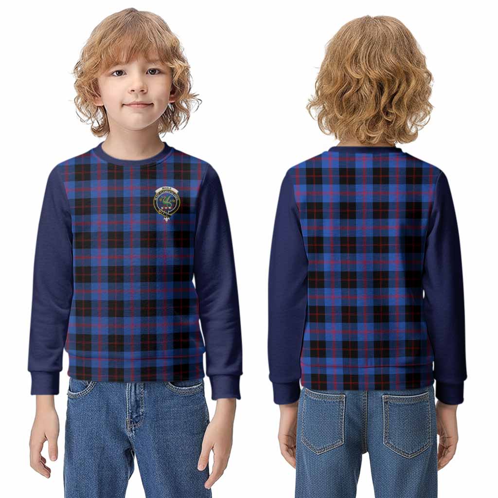 Maule Tartan Accent Kid Knitted Sweatshirt with Family Crest