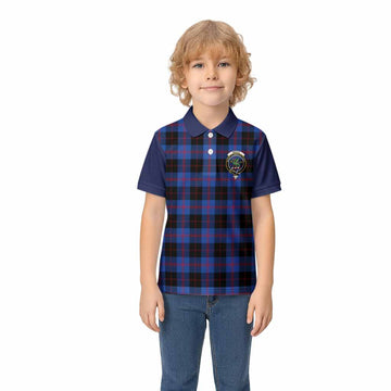 Maule Tartan Accent Kid Polo Shirt with Family Crest