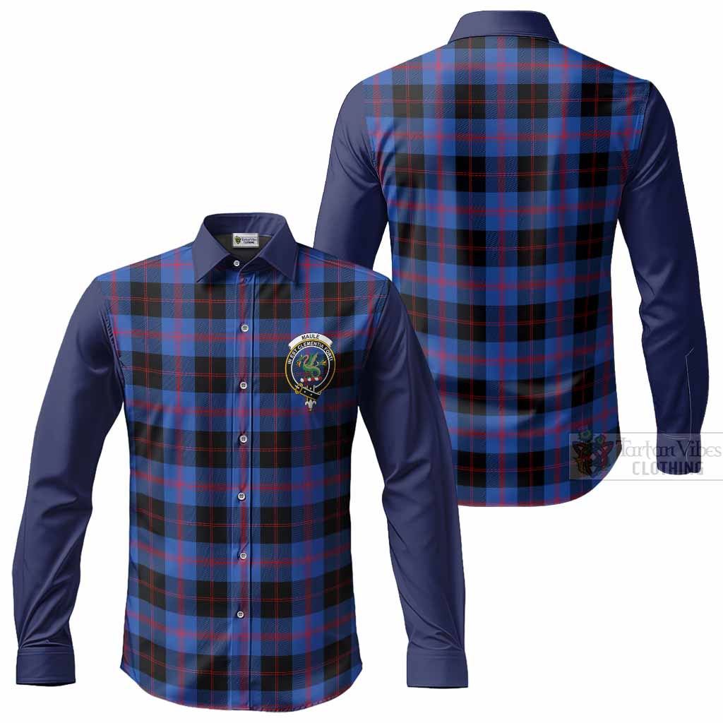 Maule Tartan Accent Long Sleeve Button Shirts with Family Crest