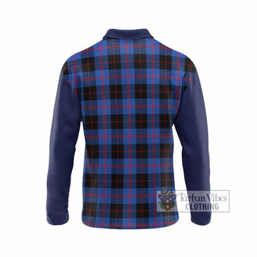 Maule Tartan Accent Long Sleeve Polo Shirt with Family Crest