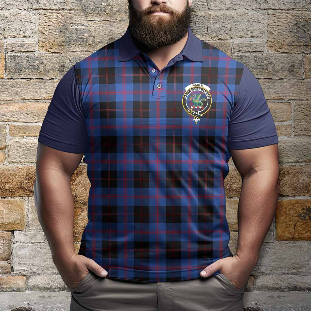 Maule Tartan Accent Polo Shirt with Family Crest