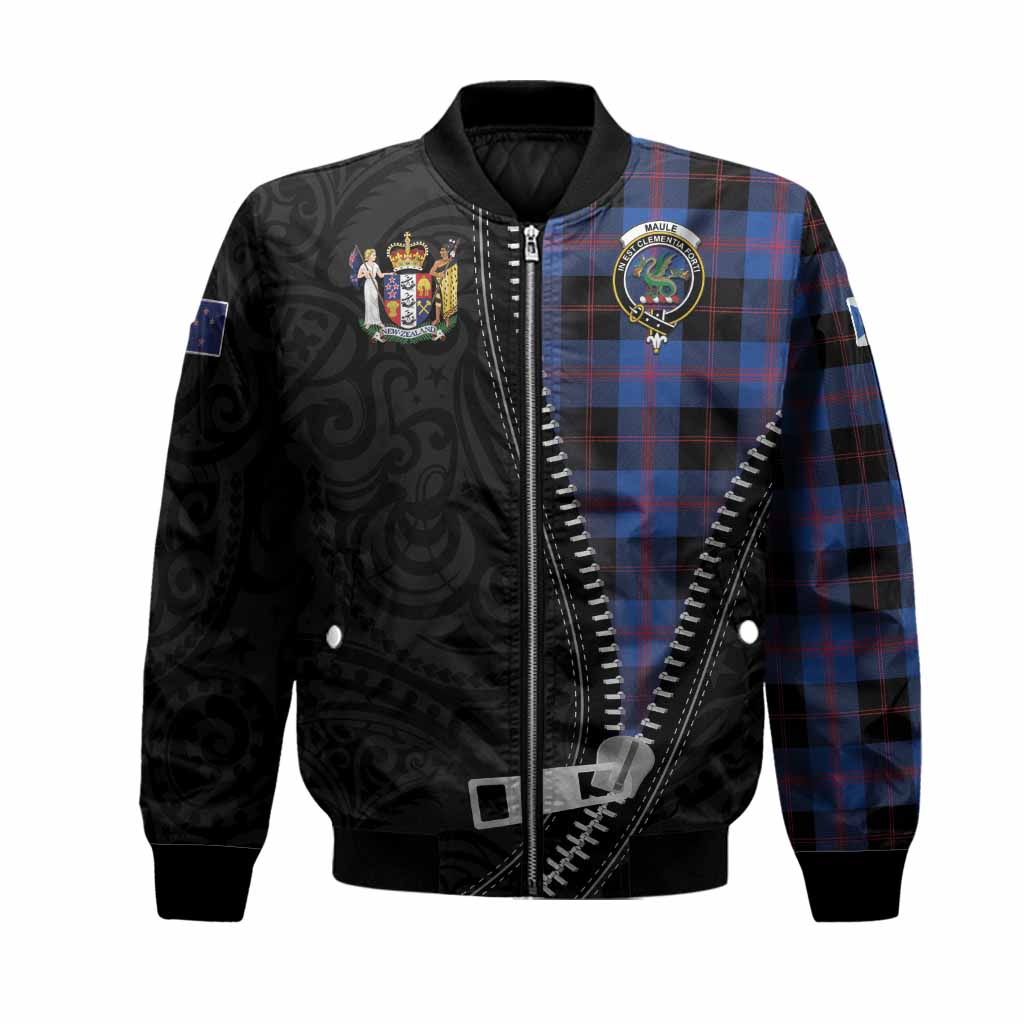 Maule Tartan Bomber Jacket New Zealand Pattern Unique Zipper Stylized