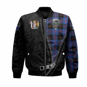 Maule Tartan Bomber Jacket New Zealand Pattern Unique Zipper Stylized