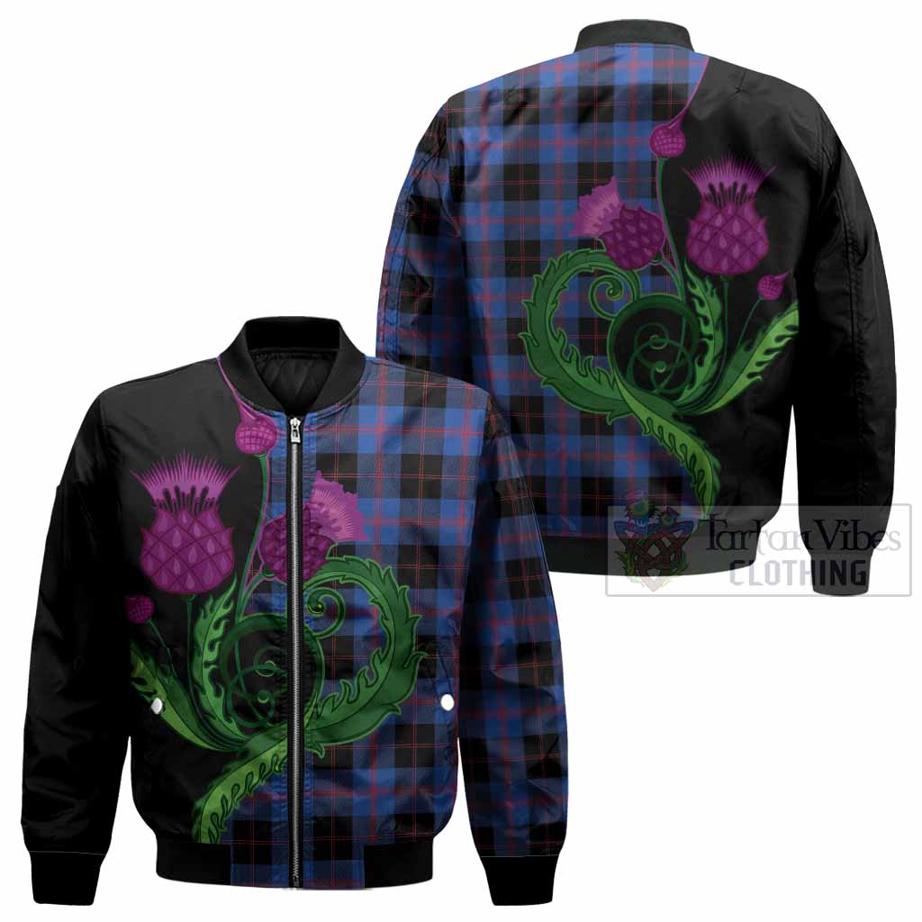 Maule Tartan Bomber Jacket Traditional Scottish Thistle