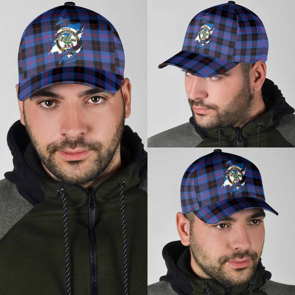 Maule Tartan Classic Cap with Family Crest In Me Style