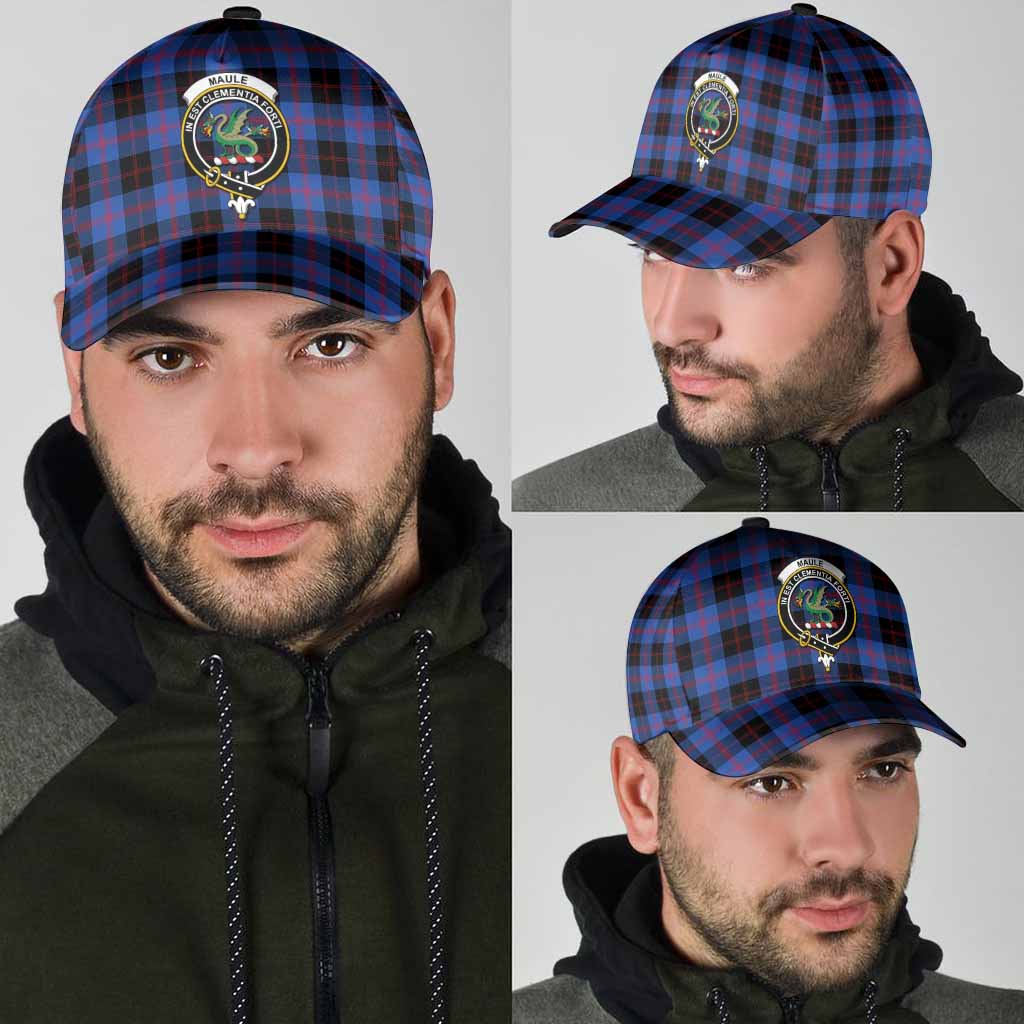Maule Tartan Classic Cap with Family Crest
