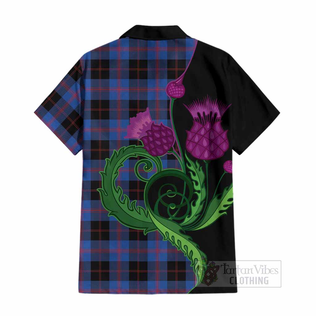 Maule Tartan Cotton Hawaiian Shirt Traditional Scottish Thistle