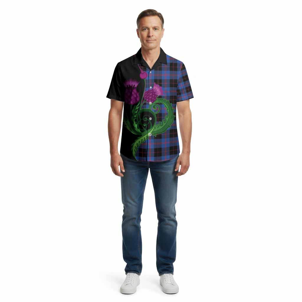 Maule Tartan Cotton Hawaiian Shirt Traditional Scottish Thistle
