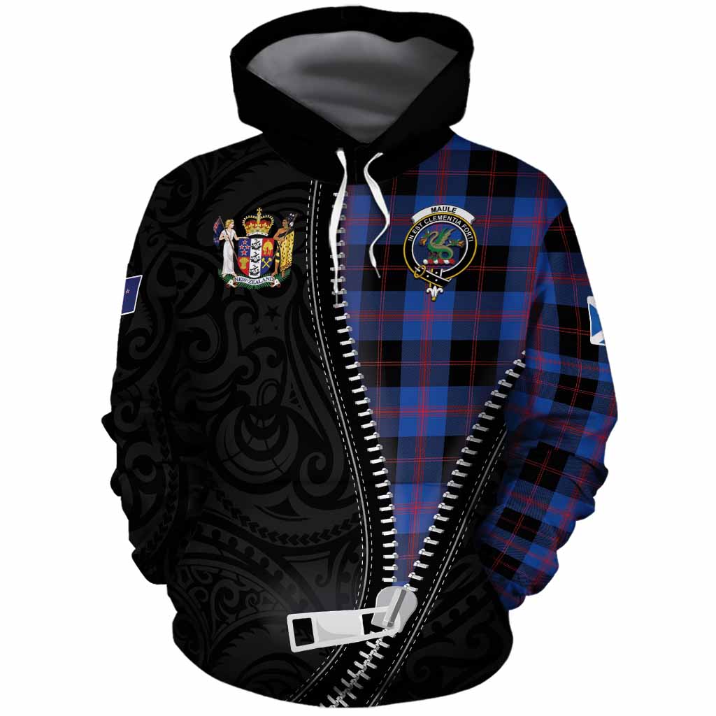 Maule Tartan Cotton Hoodie New Zealand Pattern Unique Zipper Stylized