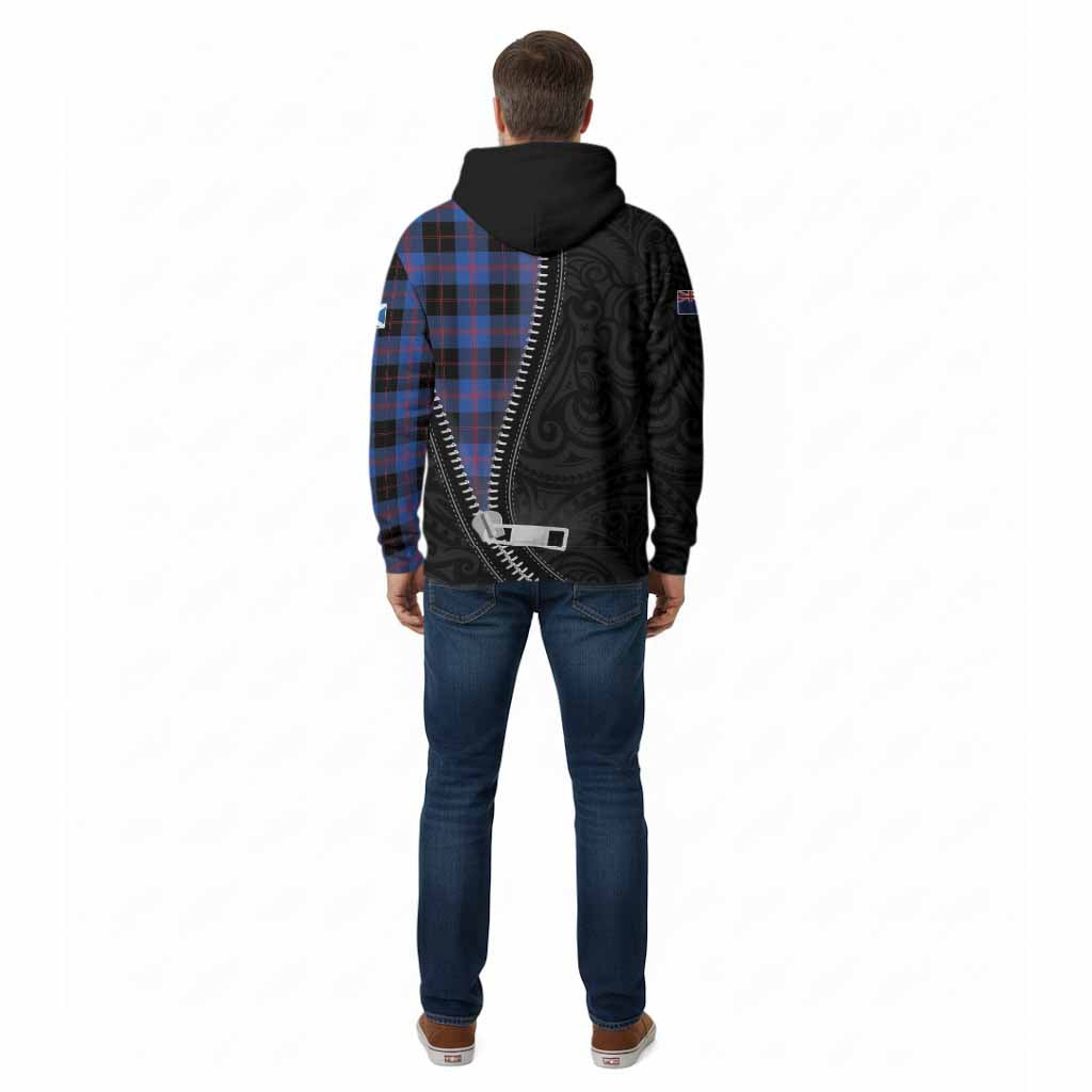 Maule Tartan Cotton Hoodie New Zealand Pattern Unique Zipper Stylized