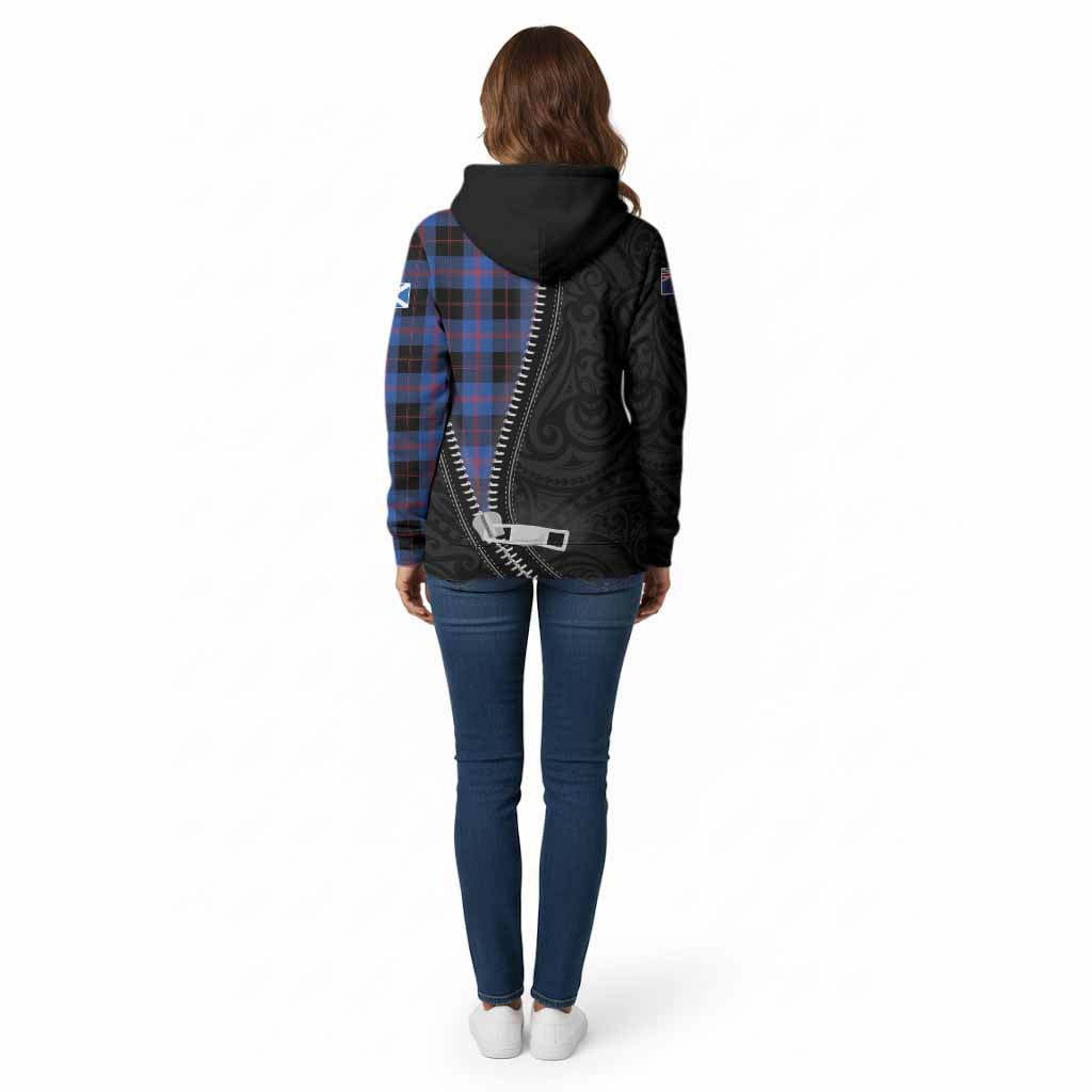 Maule Tartan Cotton Hoodie New Zealand Pattern Unique Zipper Stylized