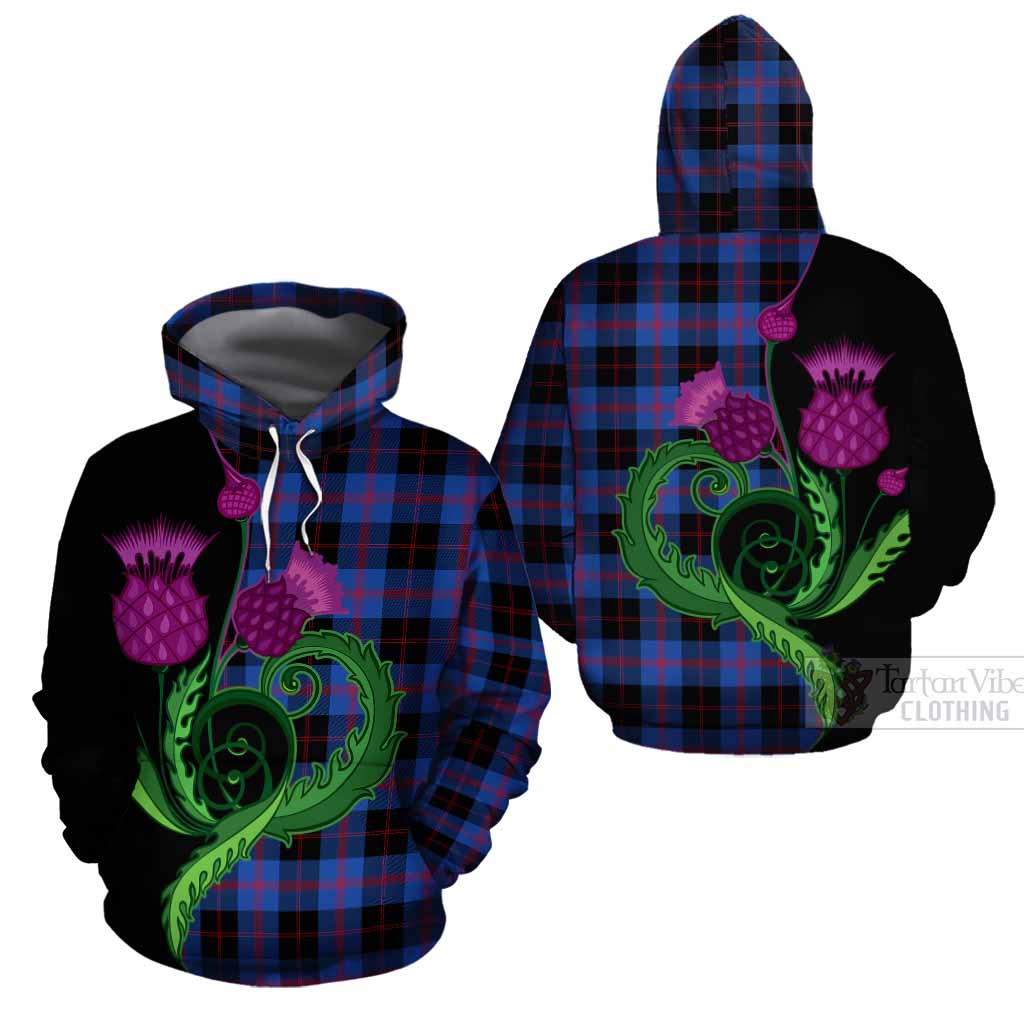 Maule Tartan Cotton Hoodie Traditional Scottish Thistle