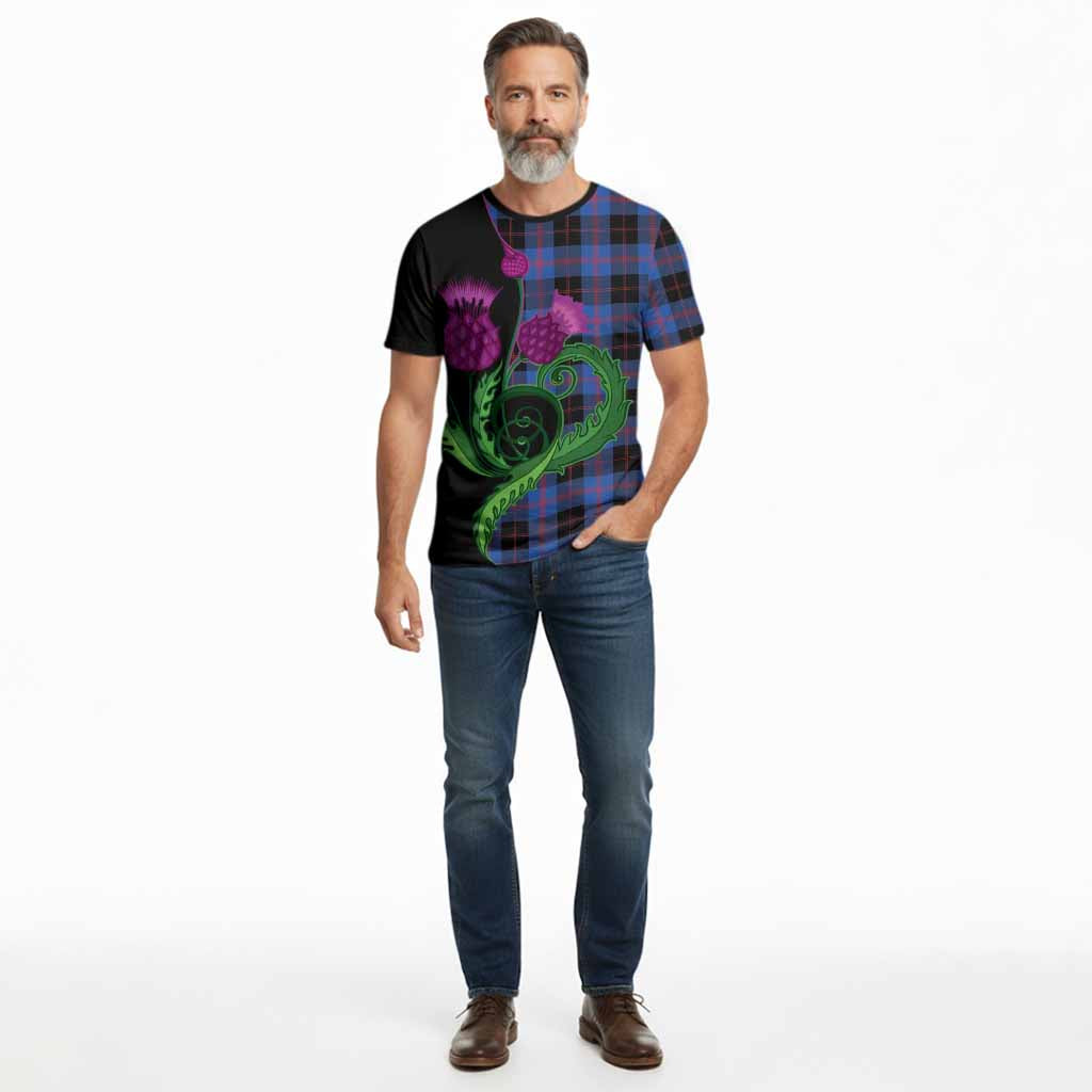 Maule Tartan Cotton T-shirt Traditional Scottish Thistle