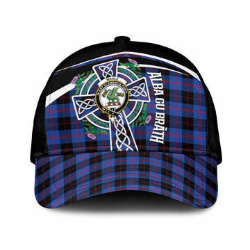 Maule Tartan Crest Classic Cap Scottish Thistle Celtic Cross Alba Gu Brath
