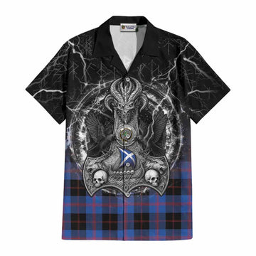 Maule Tartan Crest Cotton Hawaiian Shirt Celtic Odin's Raven Legacy