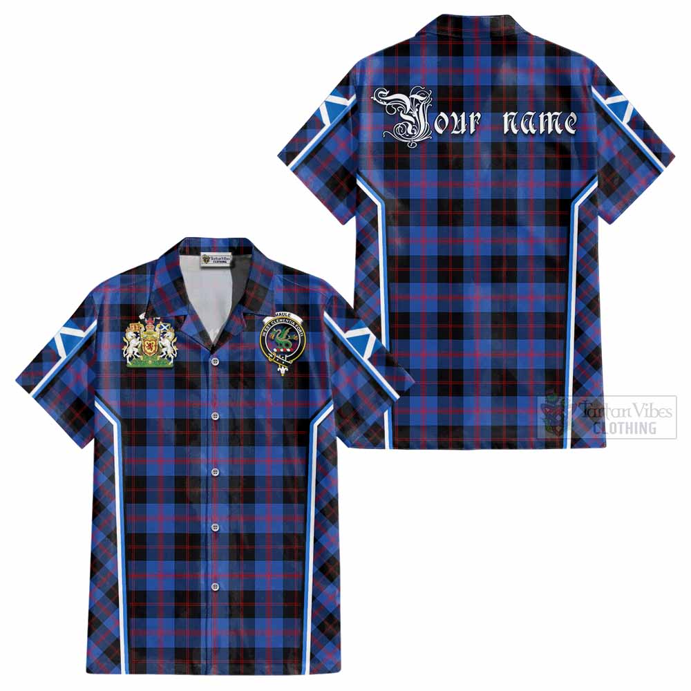 Maule Tartan Crest Cotton Hawaiian Shirt Scotland Coat of Arm Flag Style - Tartan Vibes Clothing
