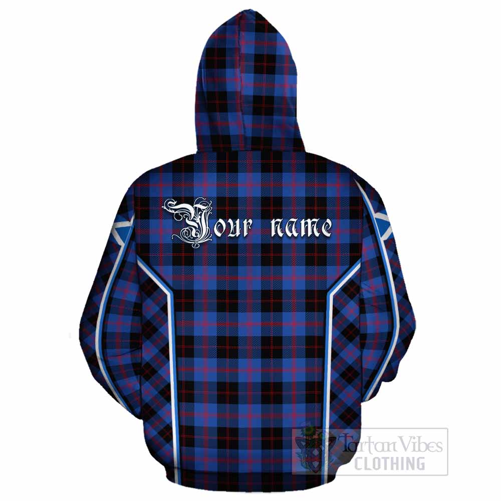 Maule Tartan Crest Cotton Hoodie Scotland Coat of Arm Flag Style - Tartan Vibes Clothing