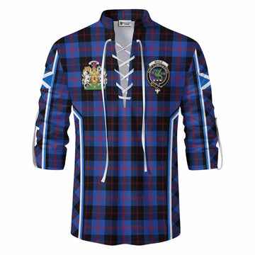 Maule Tartan Crest Ghillie Kilt Shirt Scotland Coat of Arm Flag Style