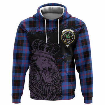 Maule Tartan Crest Hoodie Crowned Lion Heritage Style