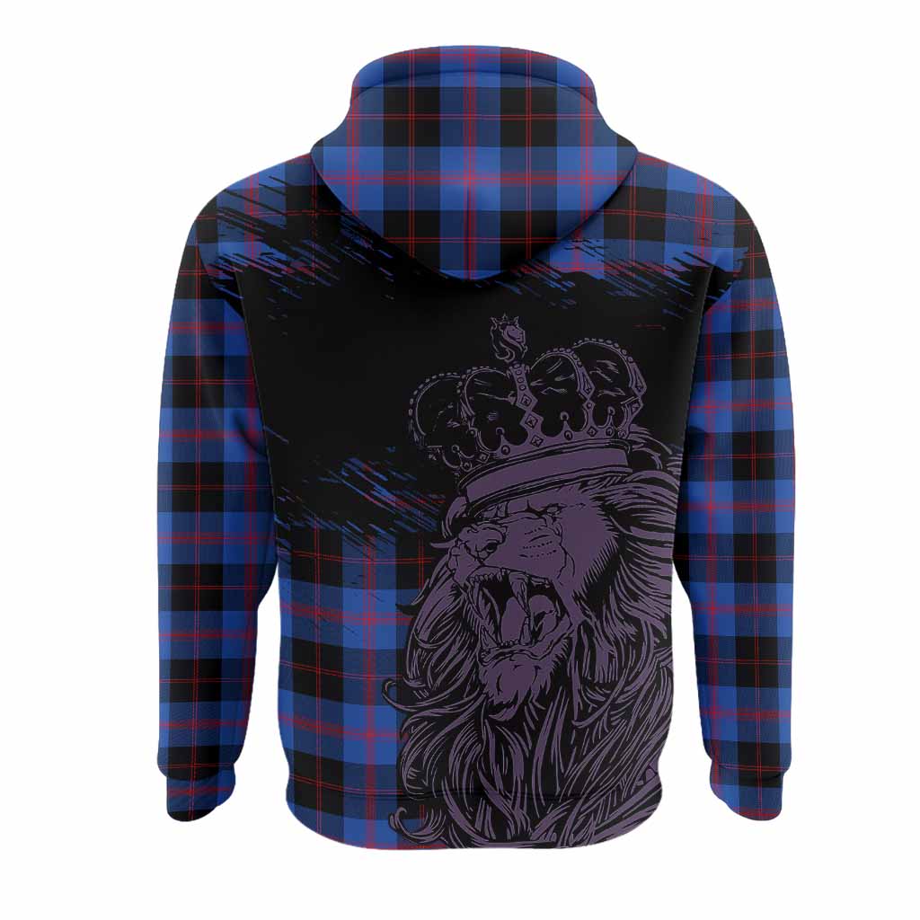 Maule Tartan Crest Hoodie Crowned Lion Heritage Style