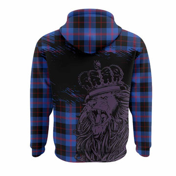 Maule Tartan Crest Hoodie Crowned Lion Heritage Style