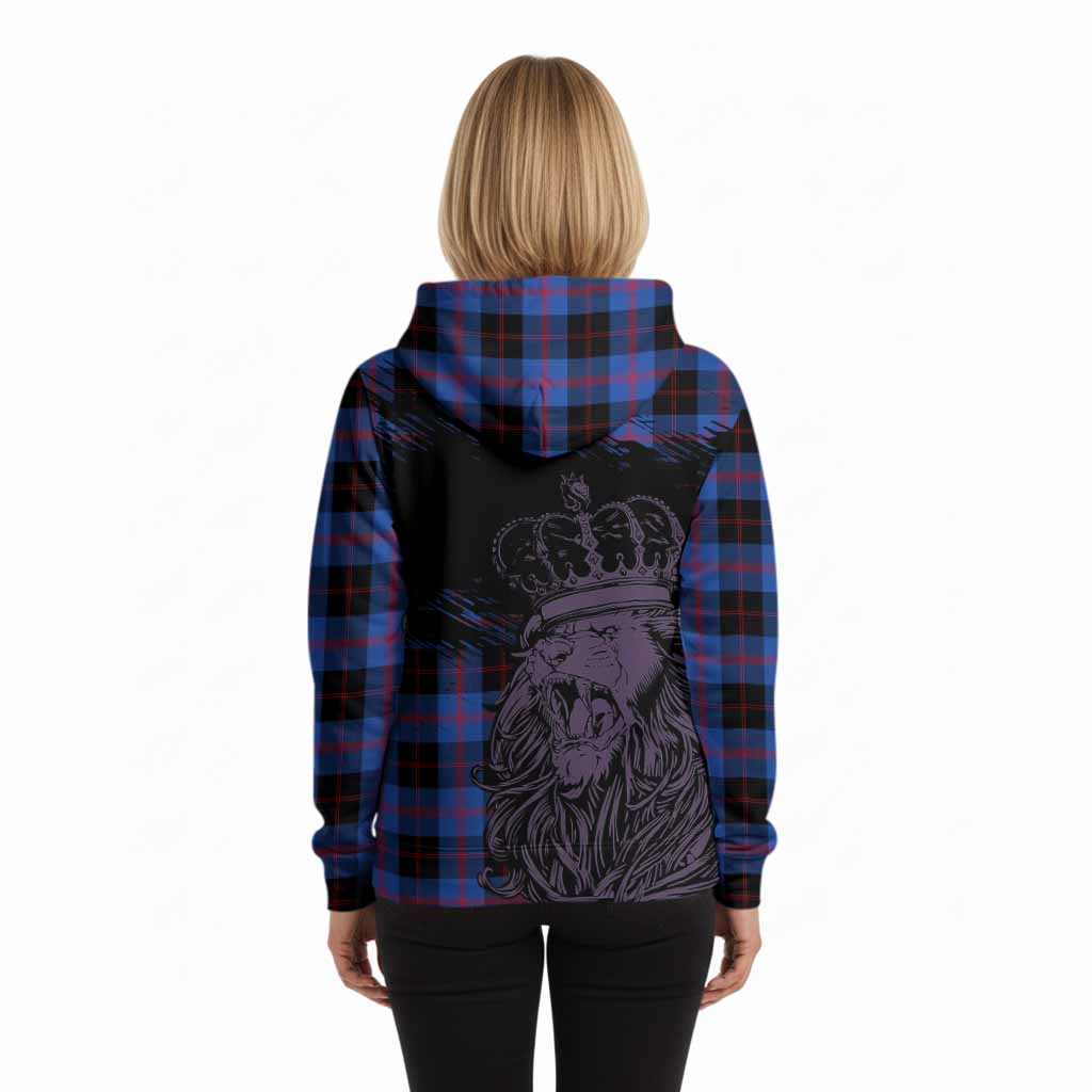 Maule Tartan Crest Hoodie Crowned Lion Heritage Style