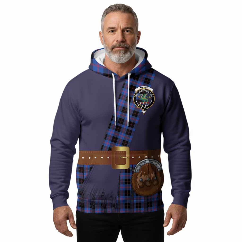 Maule Tartan Crest Hoodie Kilt Costume Style