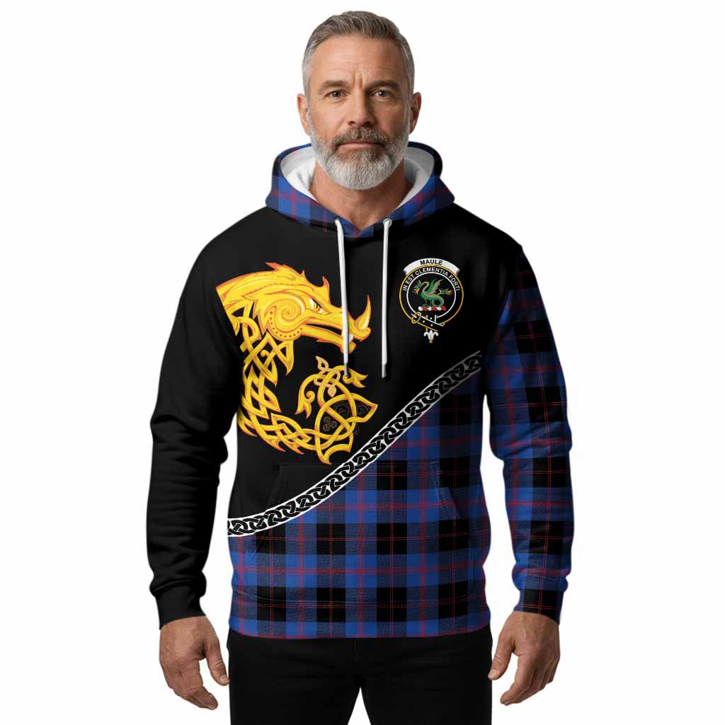 Maule Tartan Crest Hoodie Legendary Dragon Knot Half Style