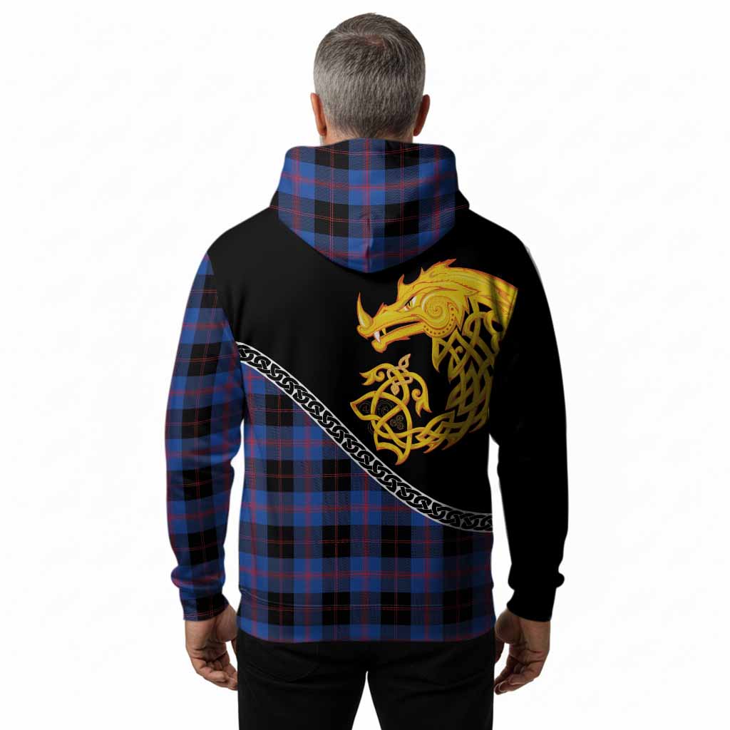 Maule Tartan Crest Hoodie Legendary Dragon Knot Half Style