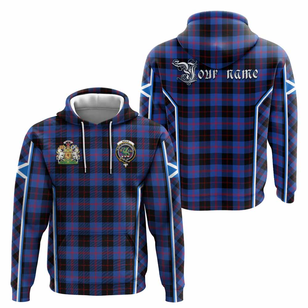 Maule Tartan Crest Hoodie Scotland Coat of Arm Flag Style - Tartan Vibes Clothing
