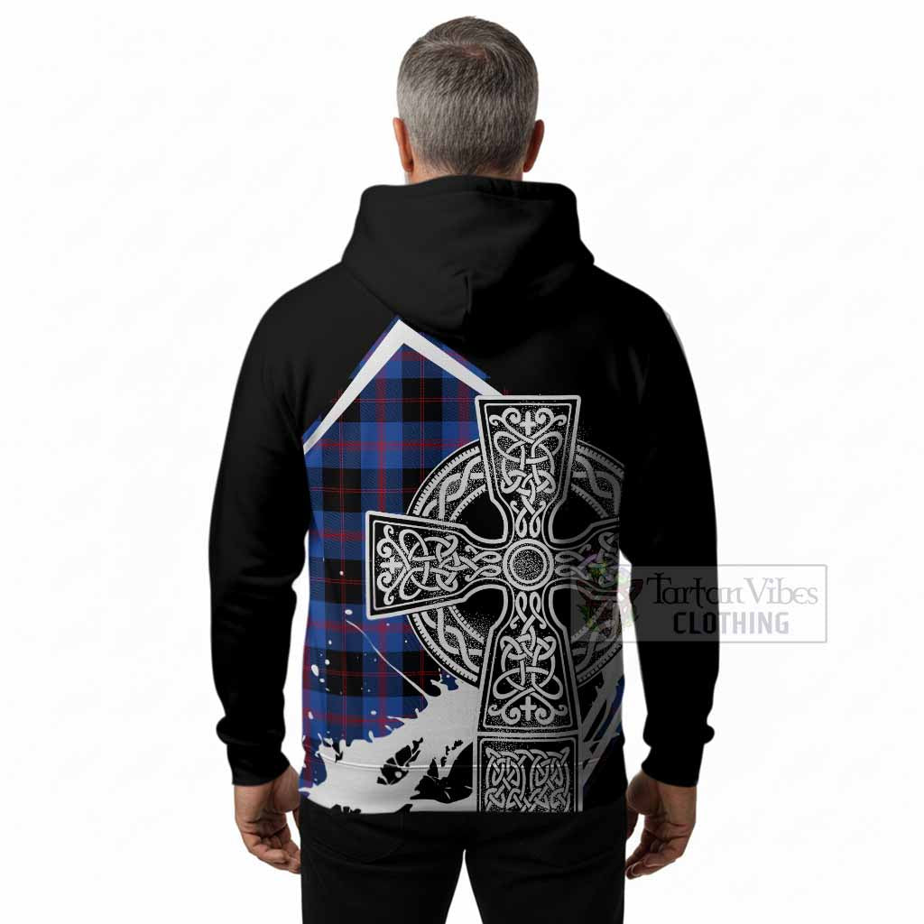 Maule Tartan Crest Hoodie Scottish Celtic Cross Heritage
