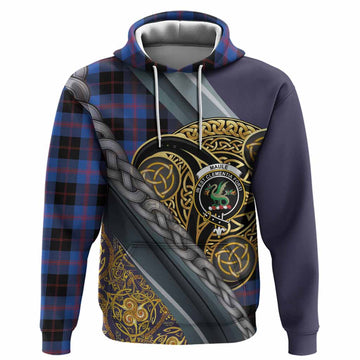 Maule Tartan Crest Hoodie Scottish Triskele Celtic