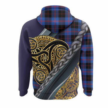 Maule Tartan Crest Hoodie Scottish Triskele Celtic