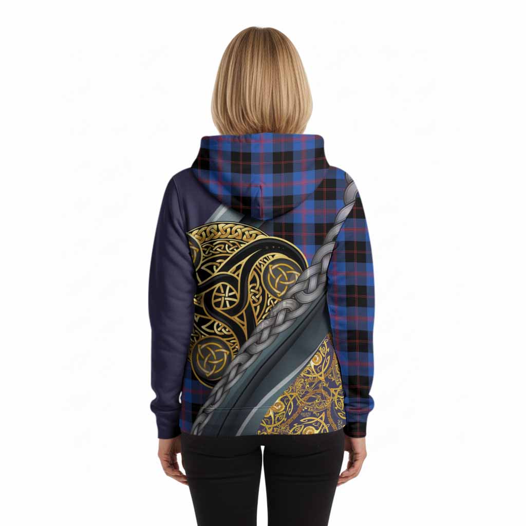 Maule Tartan Crest Hoodie Scottish Triskele Celtic