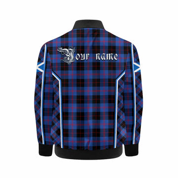 Maule Tartan Crest Kid Bomber Jacket Scotland Coat of Arm Flag Style